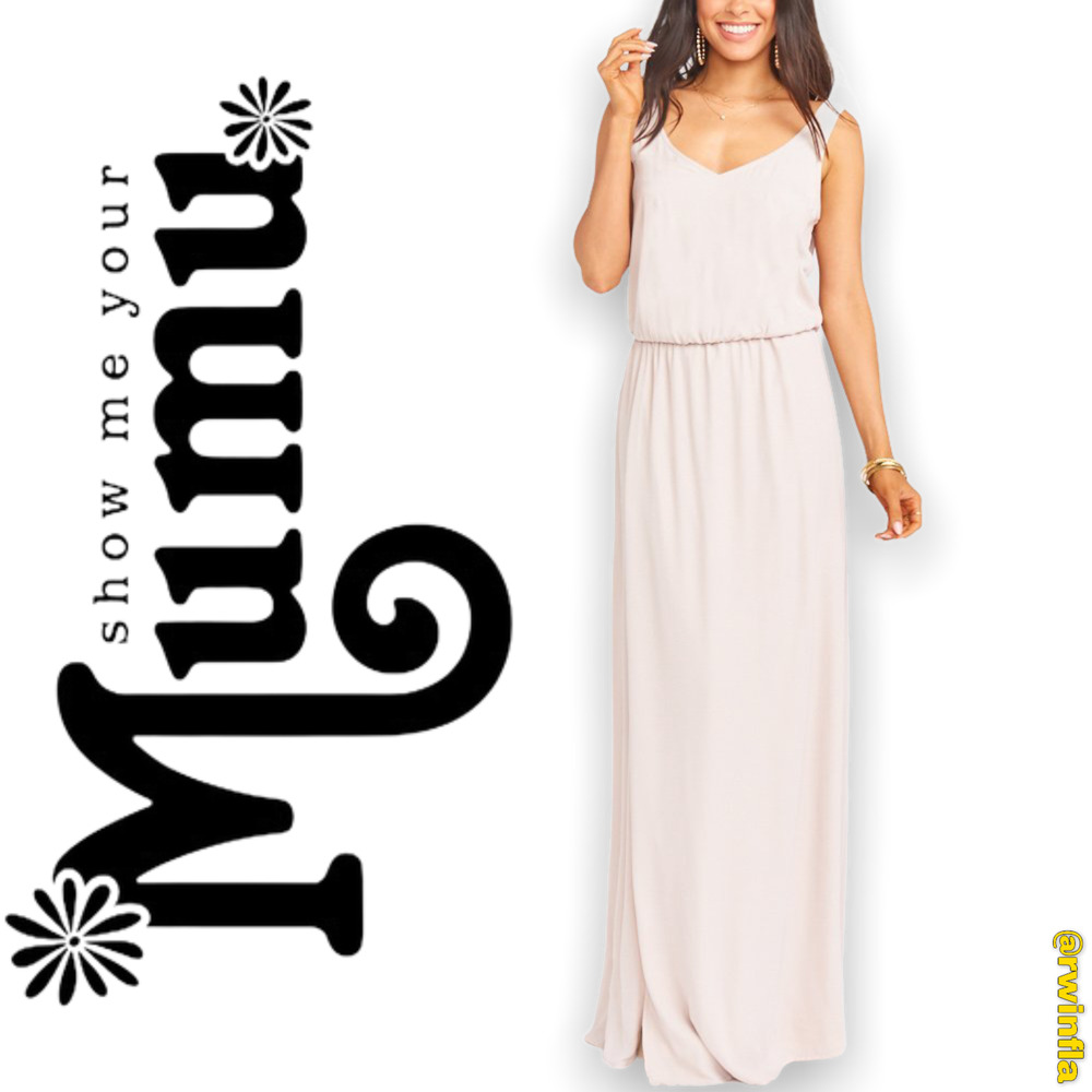 Mumu Formal Prom Bridesmaid Dress Soft V Neck Maxi